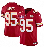 Men & Women & Youth Kansas City Chiefs #95 Chris Jones Red 2024 F.U.S.E. Super Bowl LVIII Patch Vapor Untouchable Limited Jersey,baseball caps,new era cap wholesale,wholesale hats